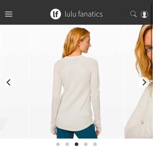 Lululemon Sit In Lotus Sweater Heathered Light Ivory NWT size 2